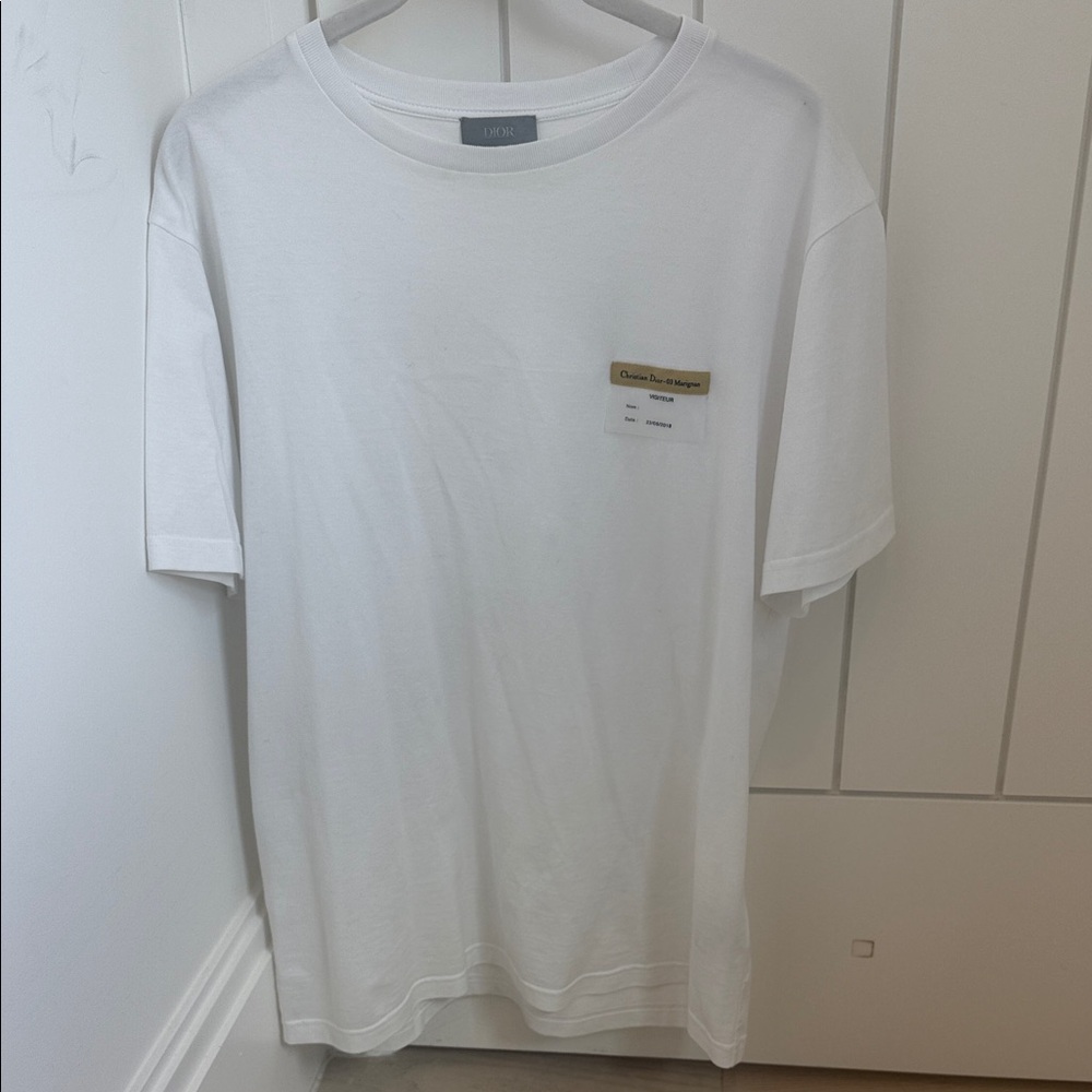 Dior White Short Sleeve Tee (S Mens)